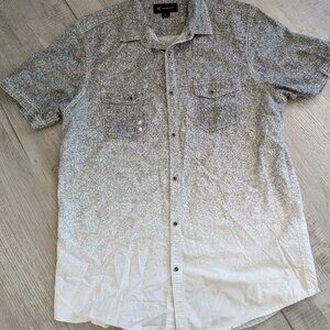 Inc. Mens Button Down Snap Short Sleeve Shirt